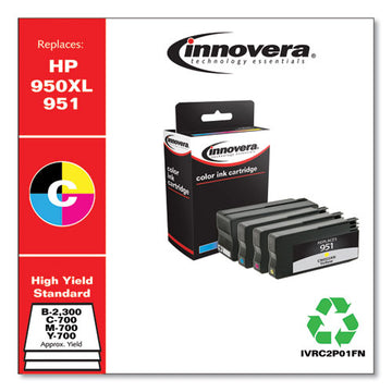 Innovera® Remanufactured Black-cyan-magenta-yellow High-yield Ink, Replacement For Hp 950xl-951 (c2p01fn), 300-700 Page-yield freeshipping - TVN Wholesale
